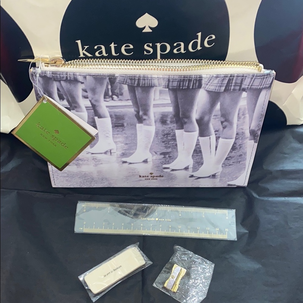 Rare 🪩 Kate Spade ♠️ 4pc Pencil Pouch/Clutch NWT